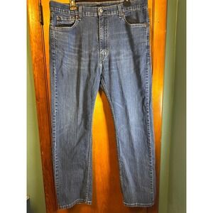 Levi's 505 Jeans Mens 40x32 Blue Regular Straight Leg Denim Zip Fly Dark Wash